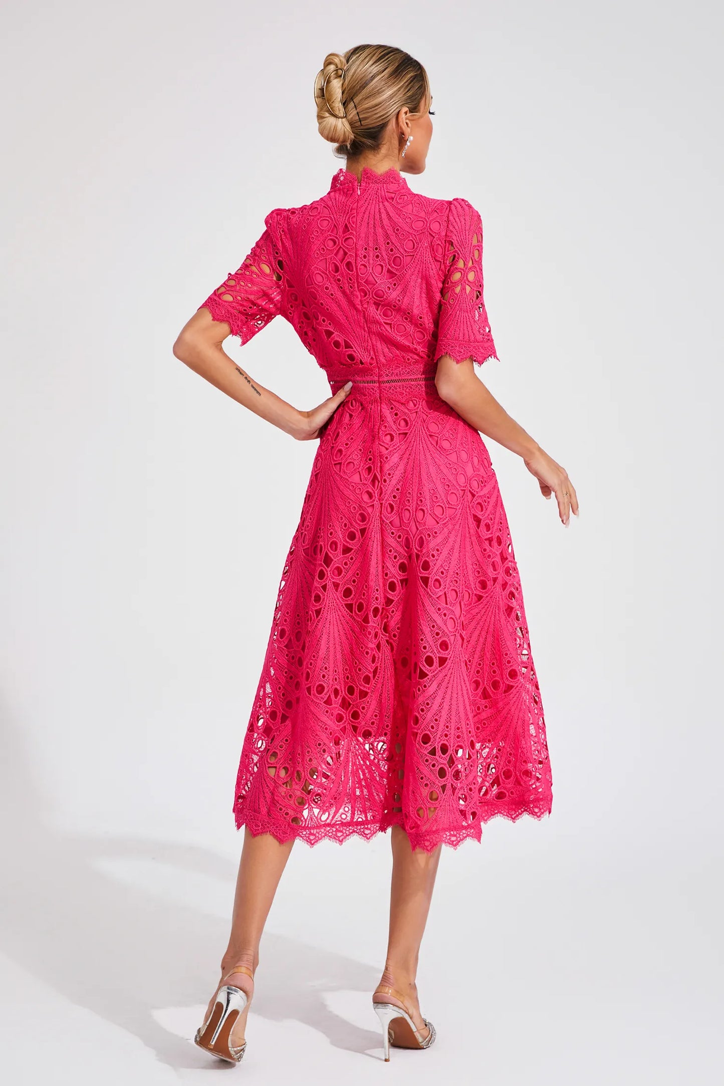 Lexi | Elegant Lace Midi Dress for Women
